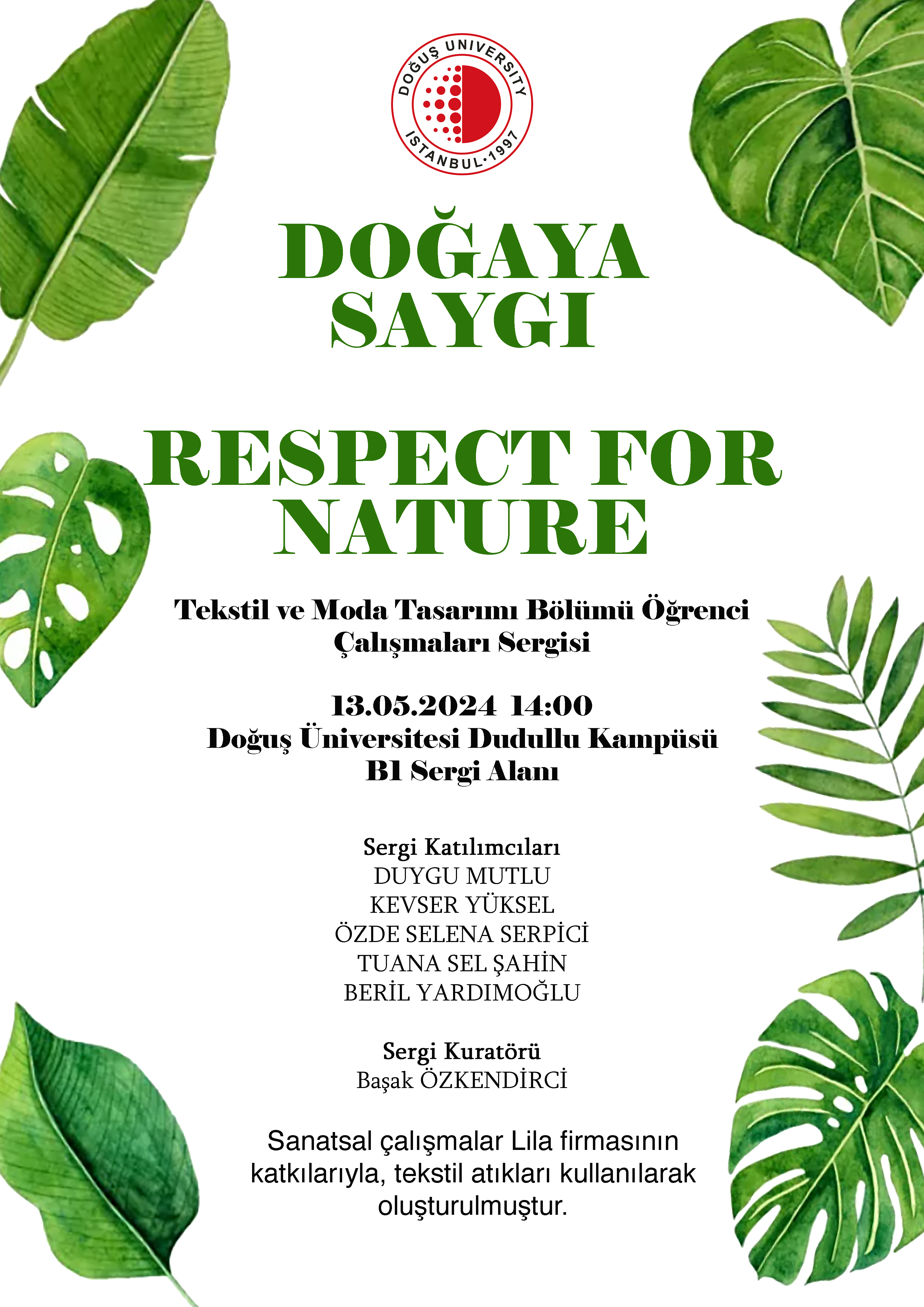 DOĞAYA SAYGI  RESPECT FOR NATURE Afiş