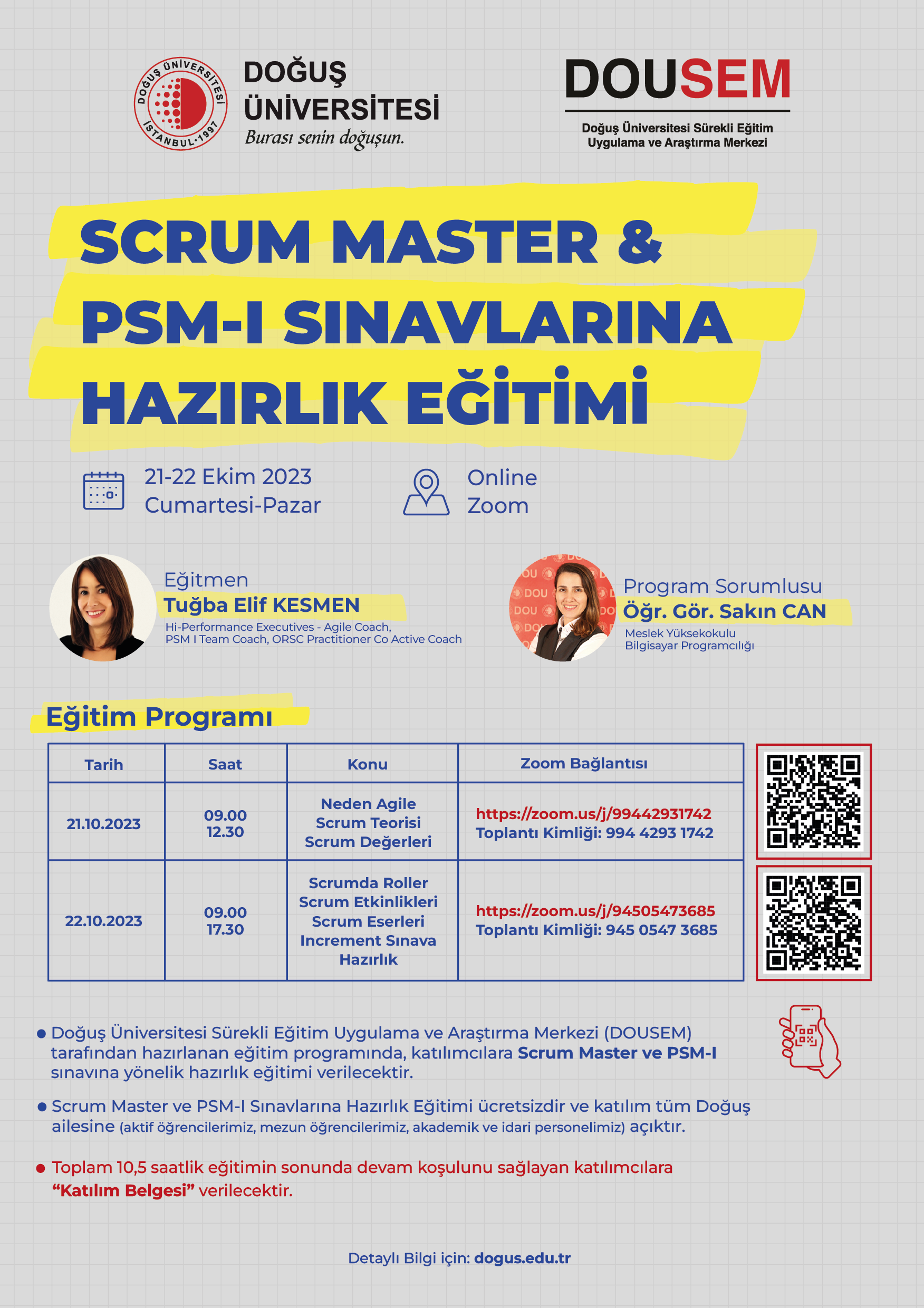 scrum master ve psm-ı sınavları_Afiş